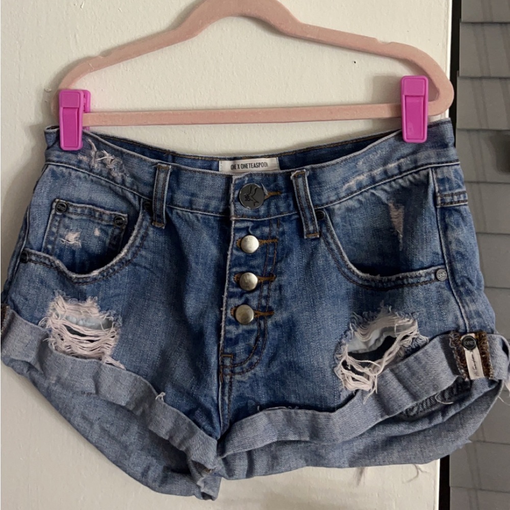 Barely used One Teaspoon jean shorts